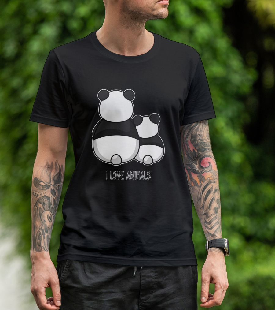 Animal Lover Vegan Panda I Love Animals Welfare T-Shirt