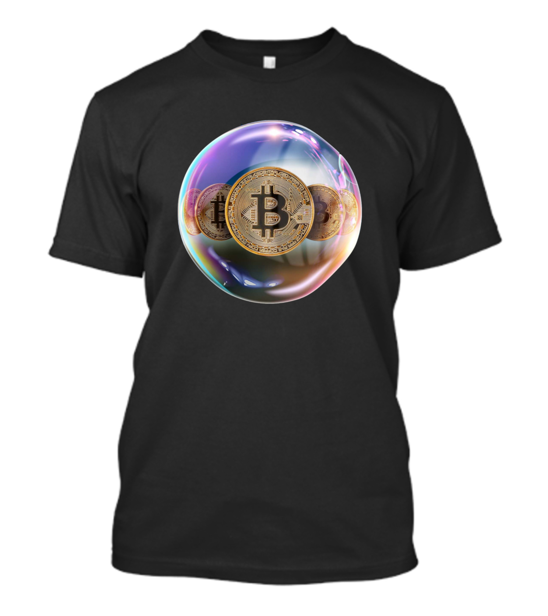 Bitcoin Purple Bubble Sphere T-Shirt