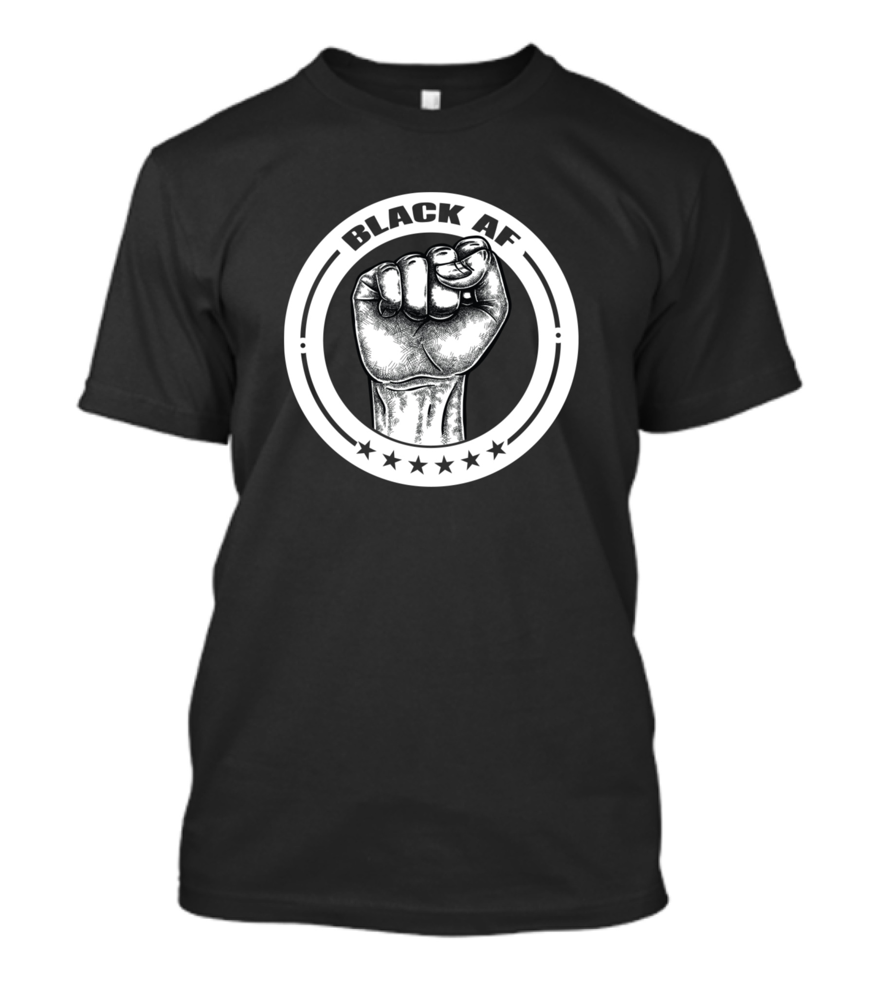 Black AF Pride Afro Power Fist African American T-Shirt