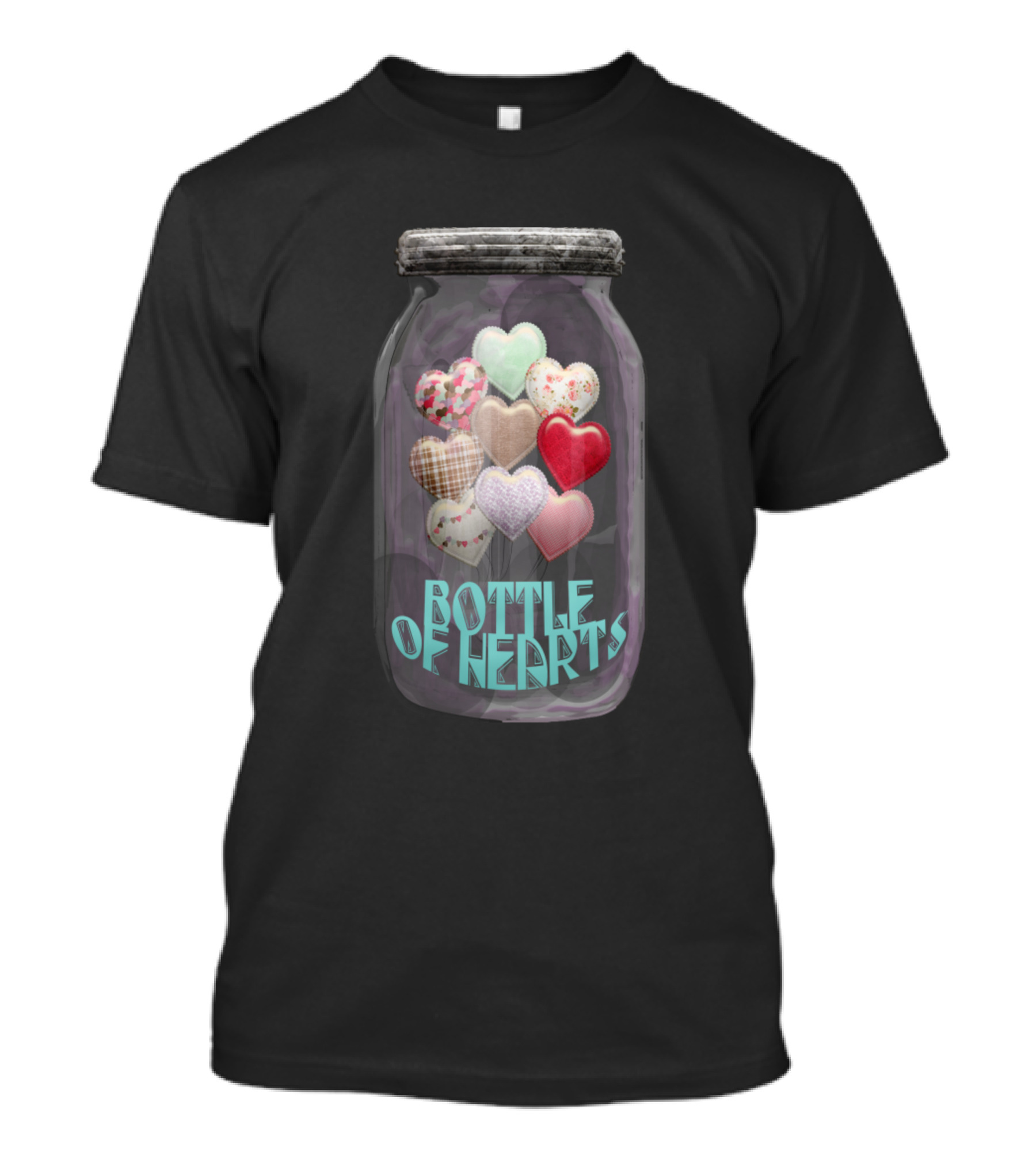 Bottle Of Hearts Collection In A Jar Of Love T-Shirt