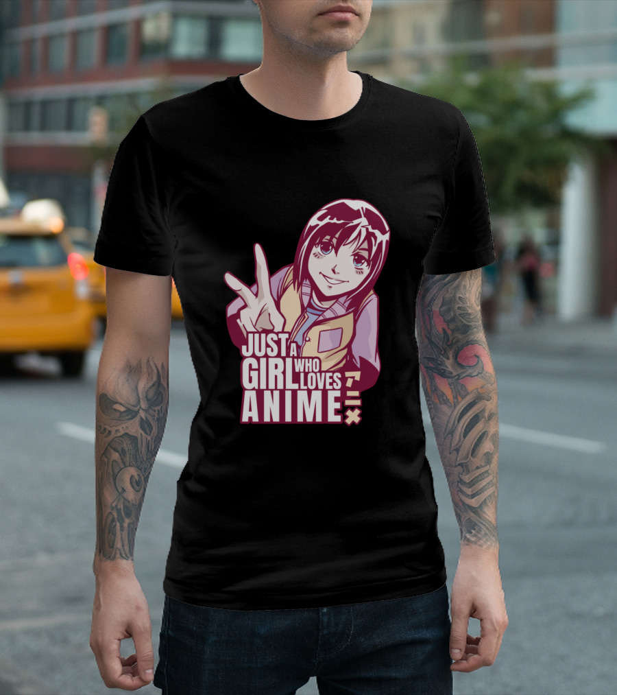 Just A Girl Who Loves Anime Manga Cute Design Woman T-Shirt