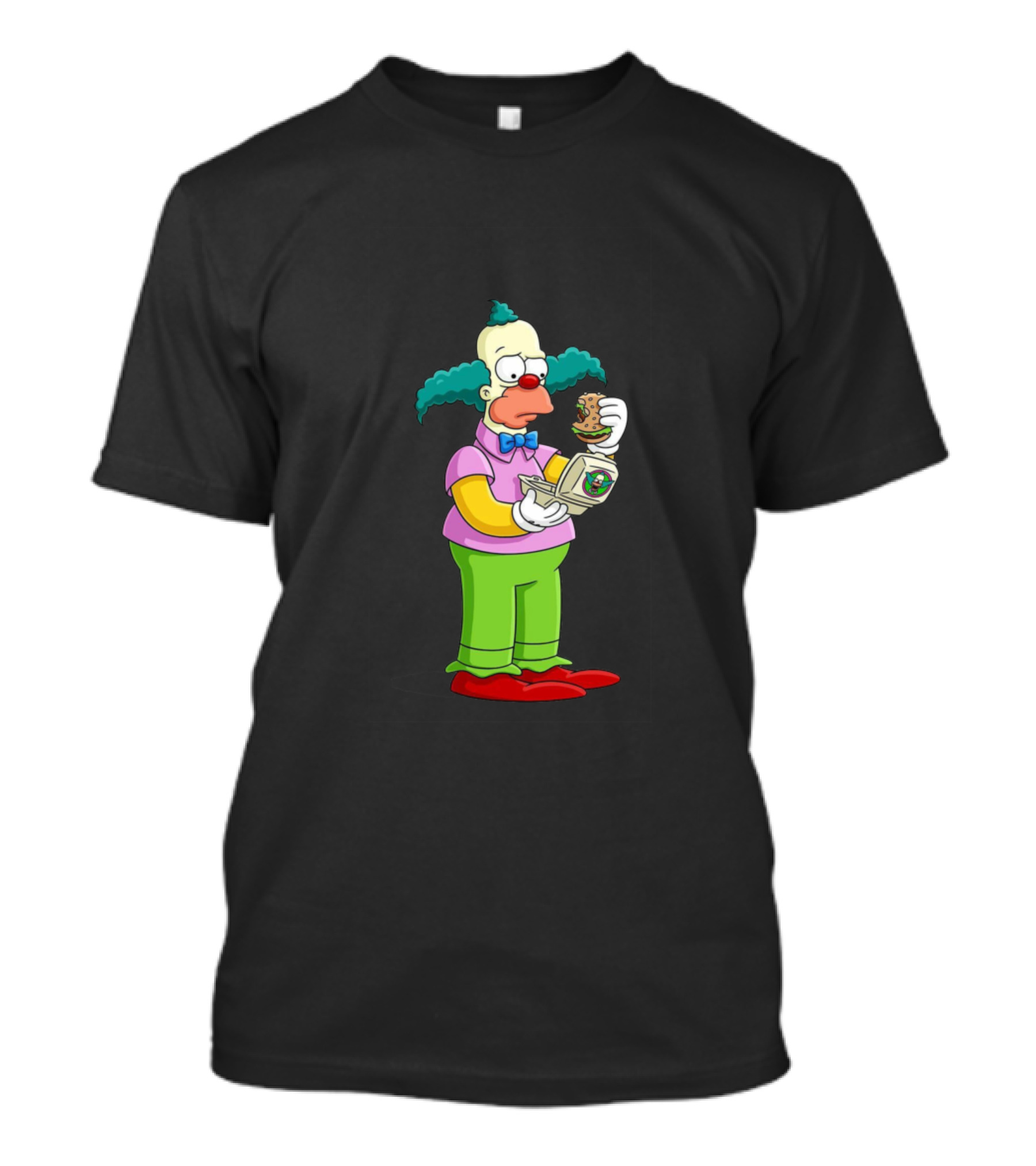 Krusty The Clown Eating Krabby Patty T-Shirt