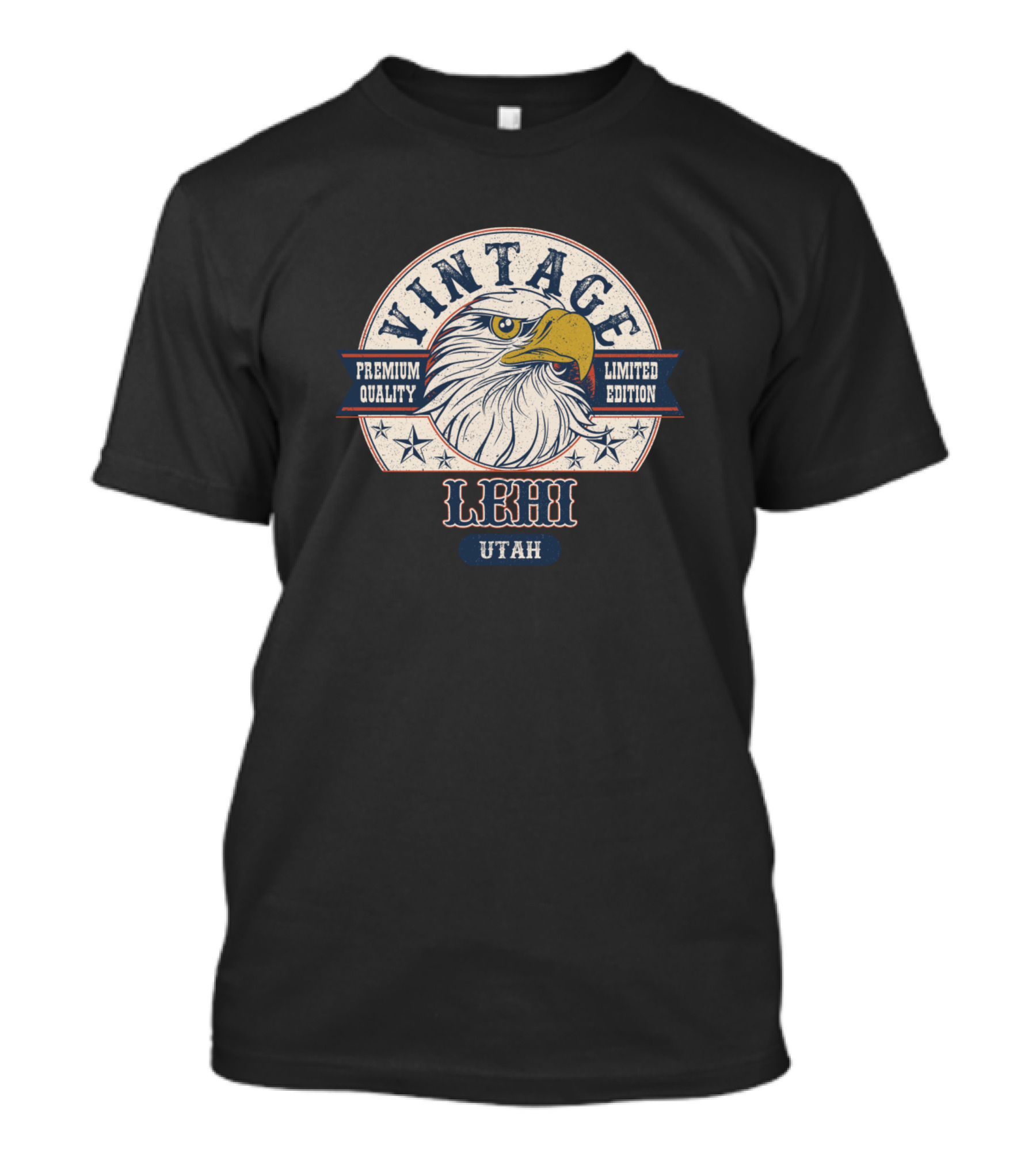 Vintage Eagle Graphic Lehi Utah Premium Quality T-Shirt