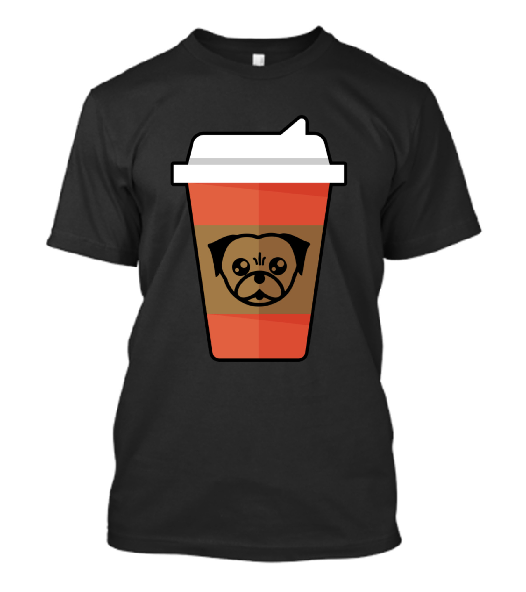 Pug Face Coffee Cup T-Shirt