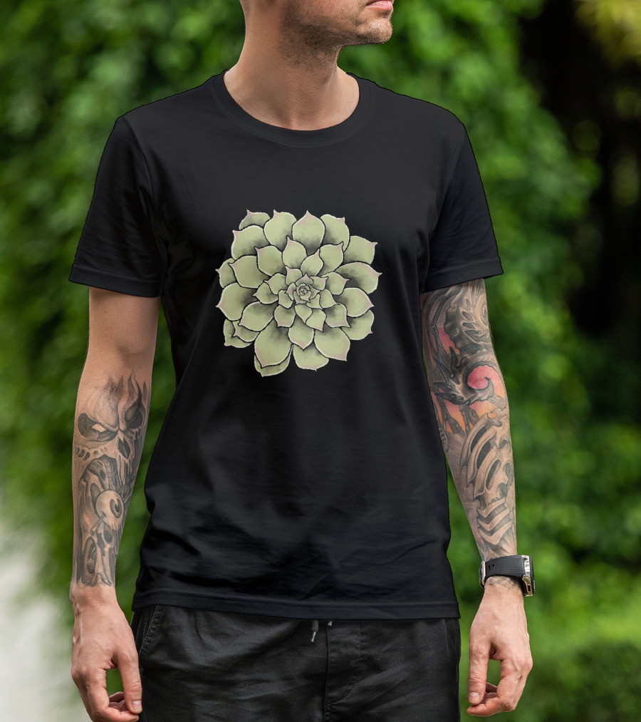 Succulent Garden Echeveria Plant Flower T-Shirt