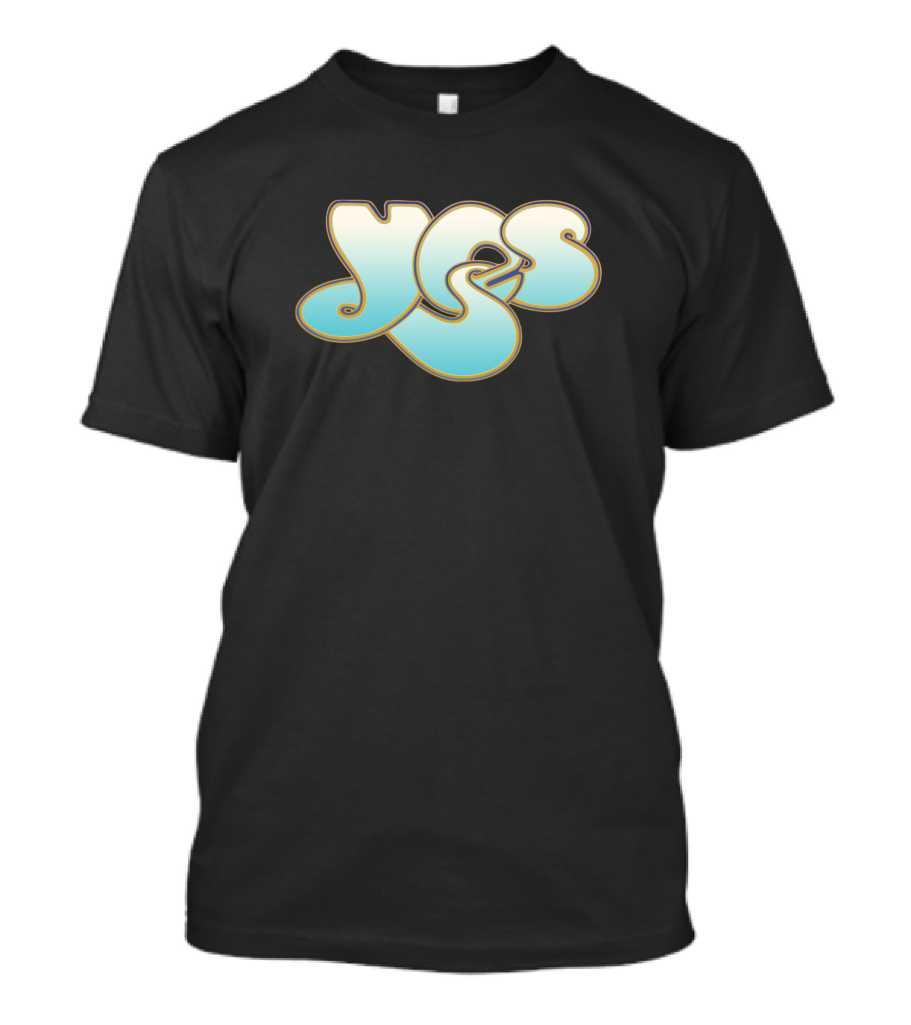 Yes Band Logo Blue White T-Shirt