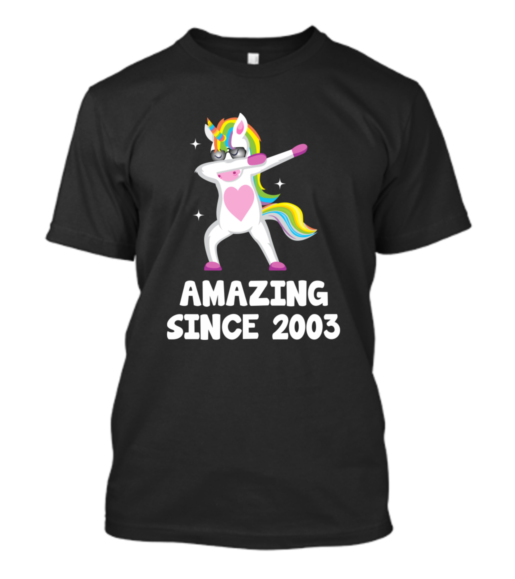 Amazing Since 2003 Dabbing Unicorn Birthday T-Shirt