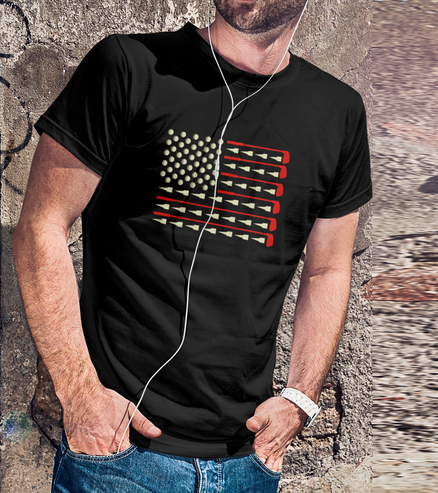 American Flag Dart Arrows And Targets T-Shirt