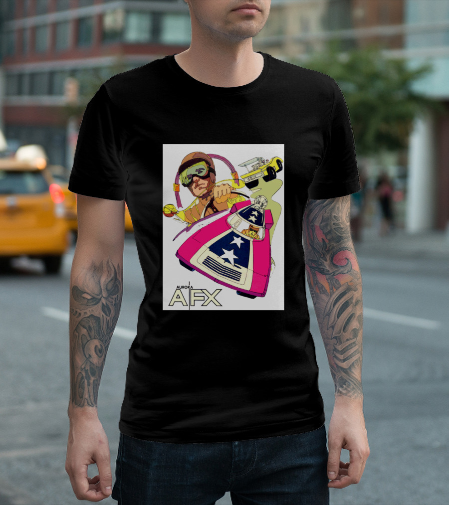 Aurora Afx Racing Driver with Star Car T-Shirt