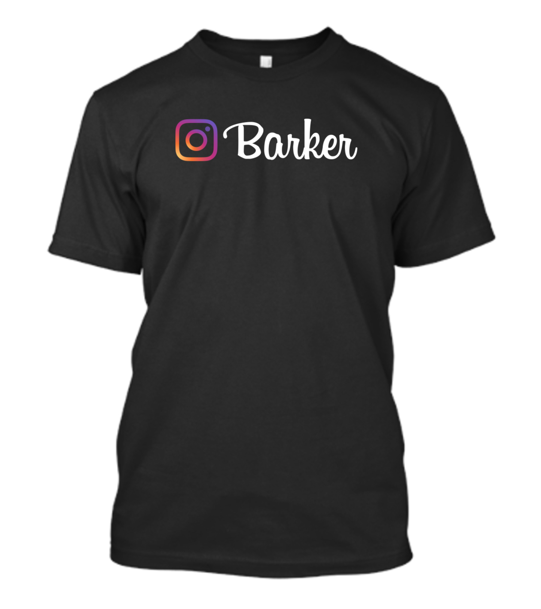 Barker Instagram Logo Style Family Name T-Shirt