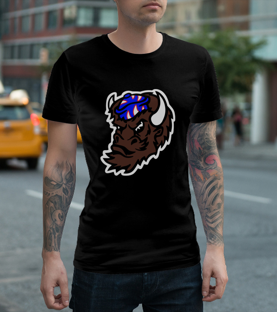 Buffalo Zuba Styled Bull with Headband T-Shirt