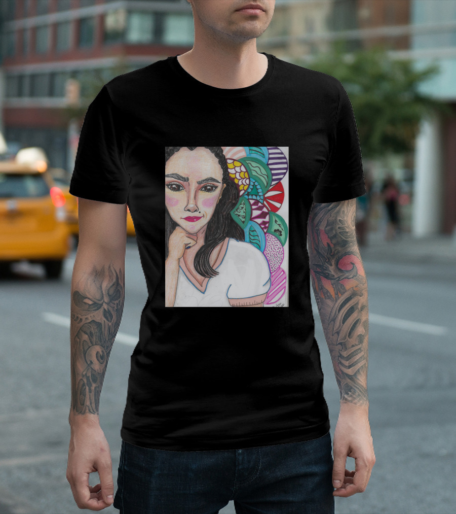 Claug Vivid Portrait with Colorful T-Shirt