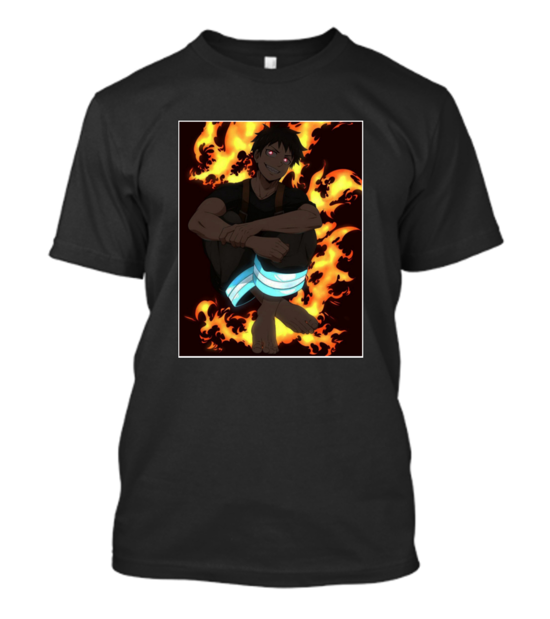 Fire Force Shinra Kusakabe Sitting Among Flames T-Shirt