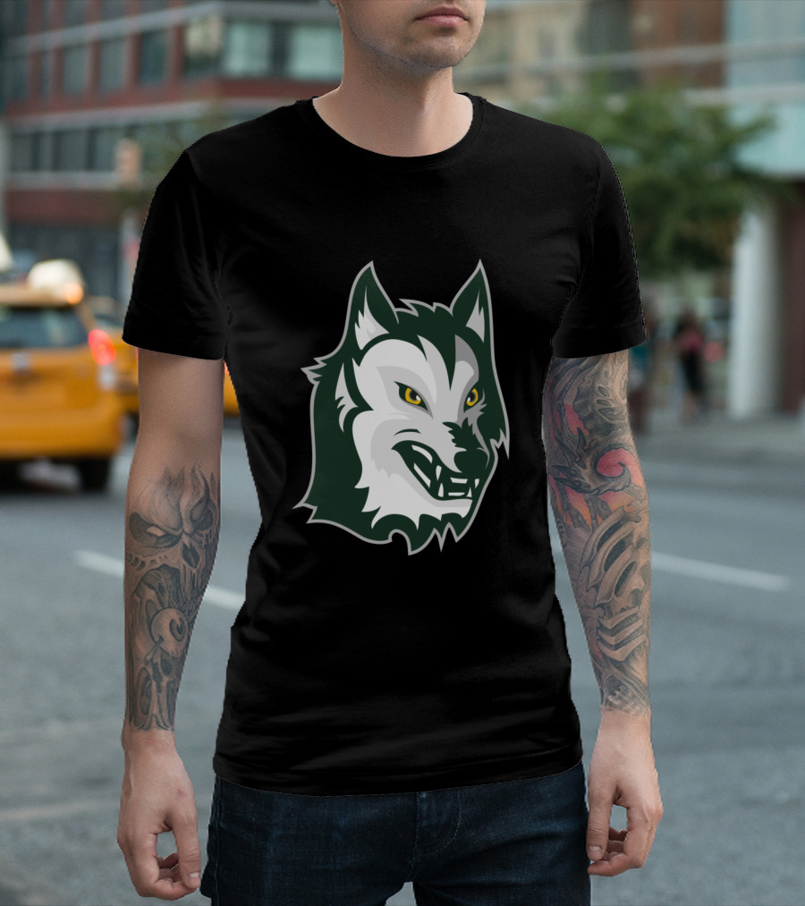 Keuka Wolves Fierce Wolf Head Emblem T-Shirt