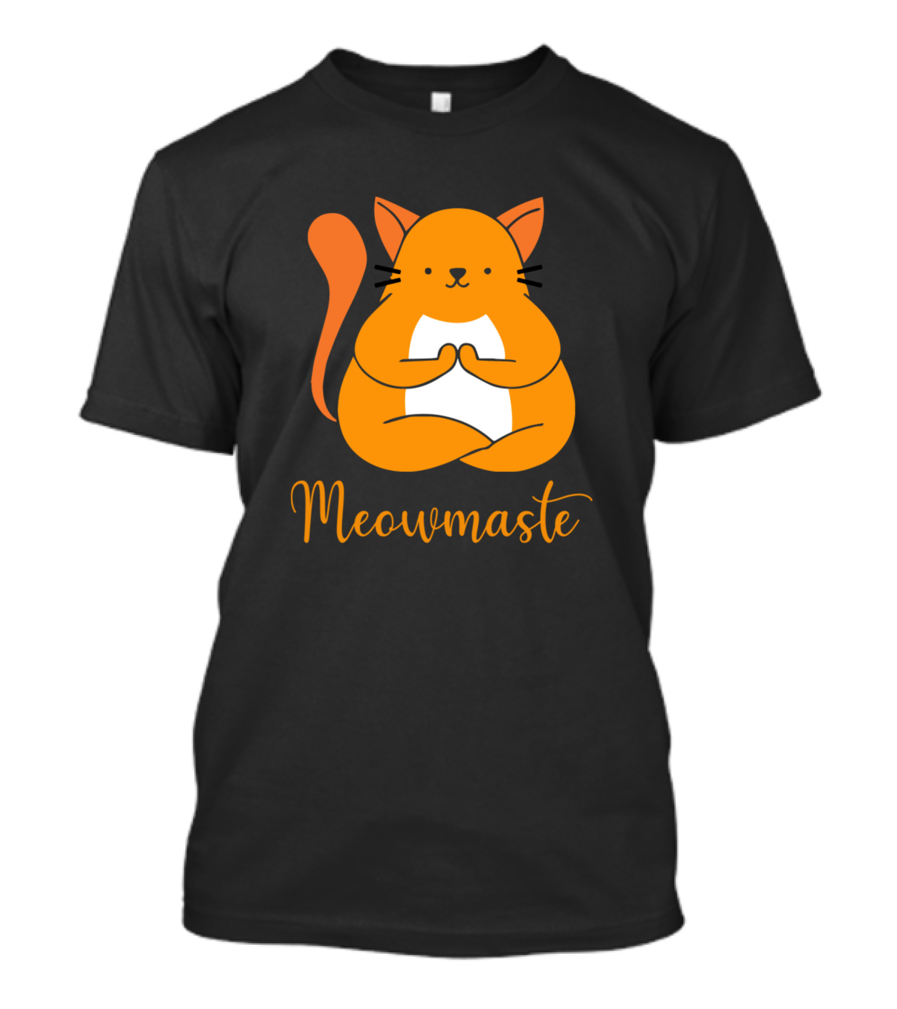 Meowmaste Funny Cat Yoga Posing Kitty T-Shirt