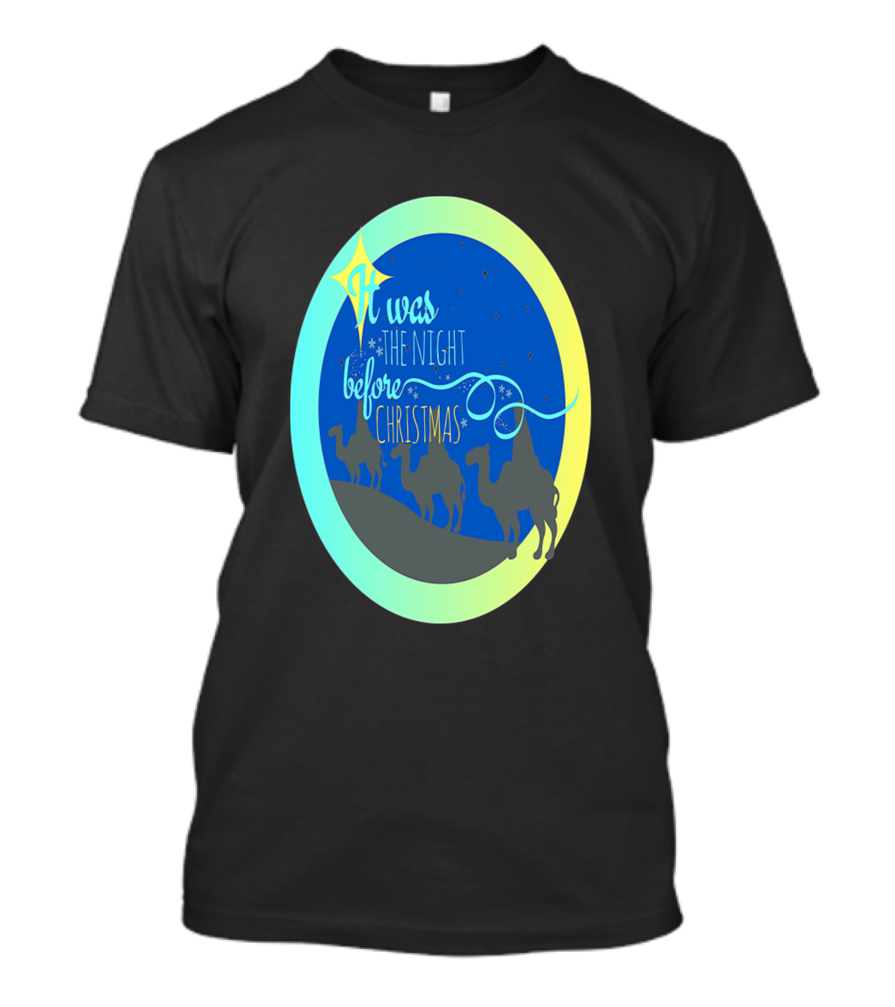 It Was The Night Before Christmas Three Wise Men Nativity Scene T-Shirt