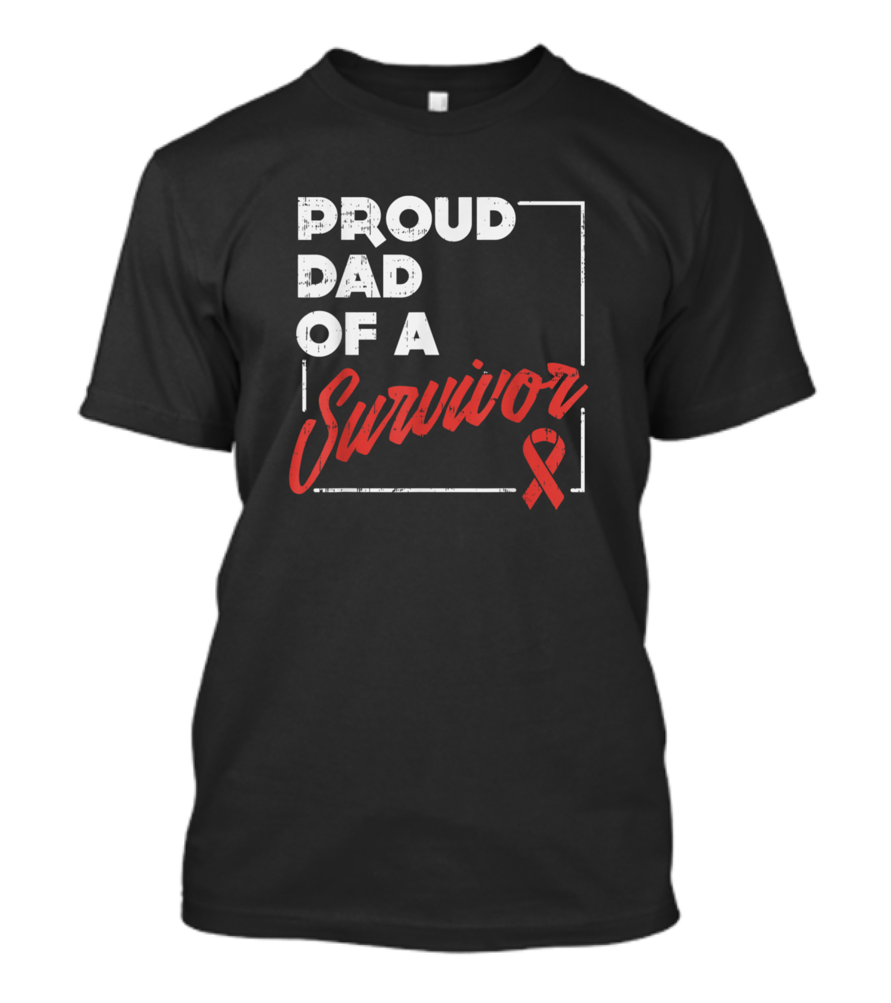 Proud Dad Of A Survivor Stroke Awareness Support Red T-Shirt