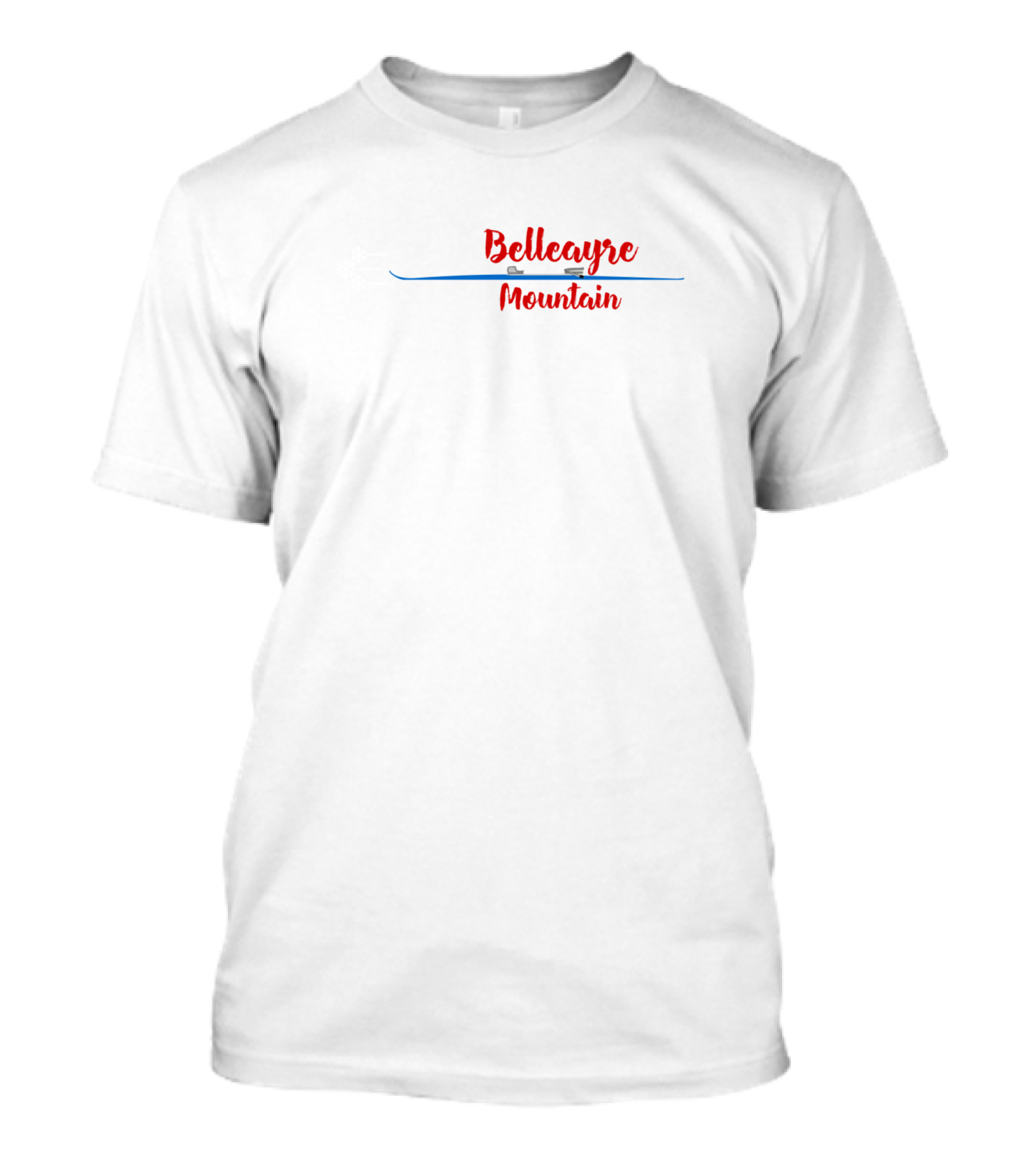 Belleayre Mountain Ski United States Snowflakes Motif T-Shirt