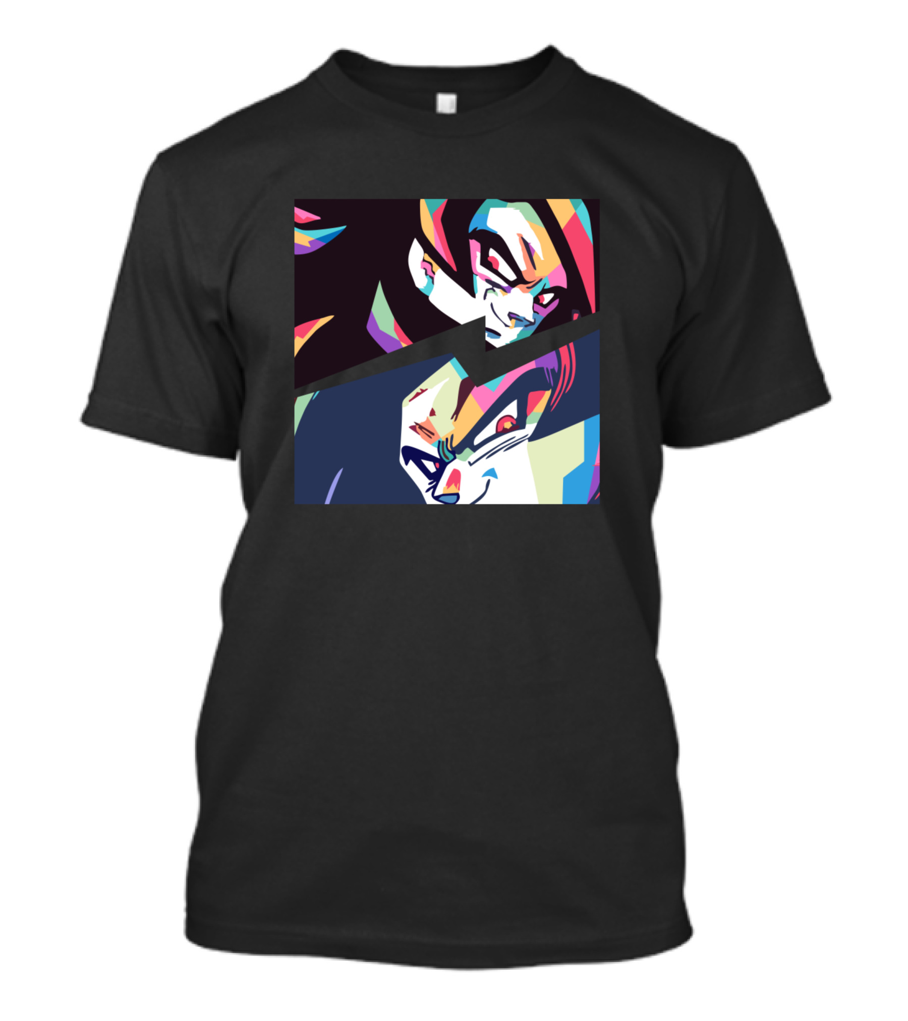 Ssj4 Goku Super Saiyan Colorful Art Faces T-Shirt