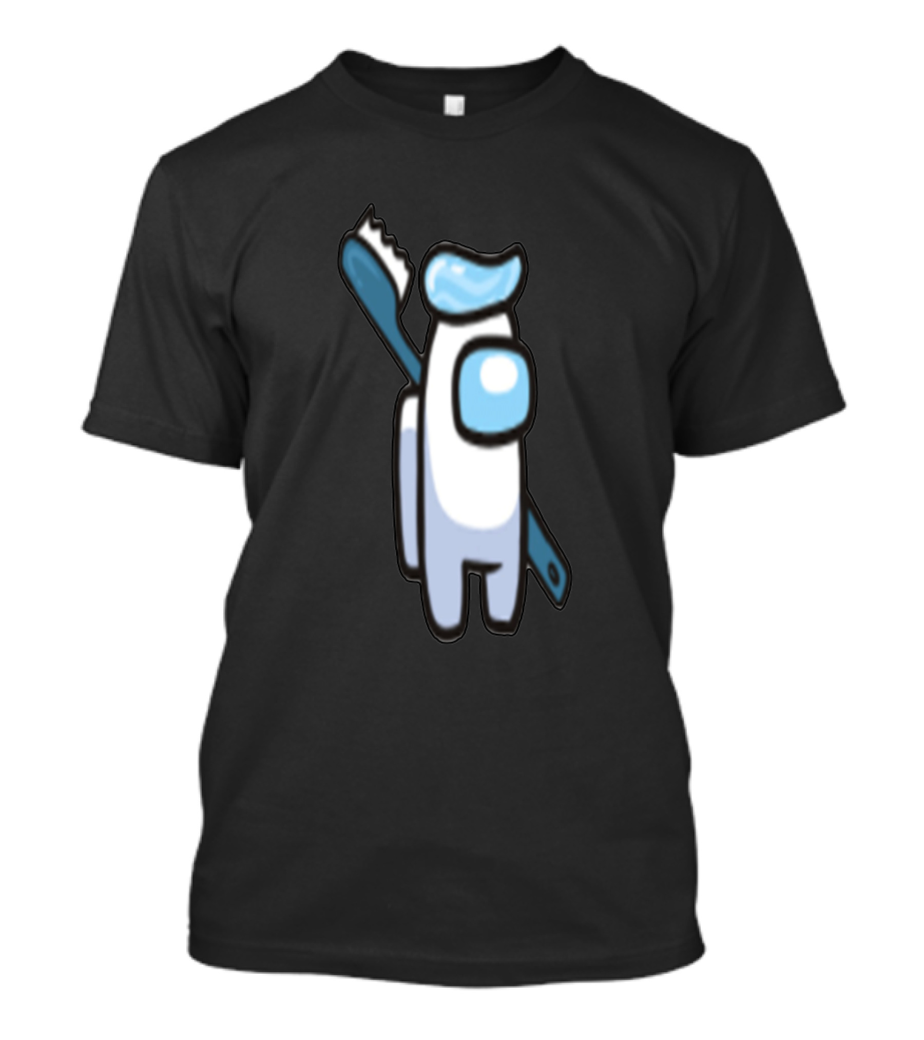 Toothpaste Crewmate In Among Us Style With Brush Accessory T-Shirt