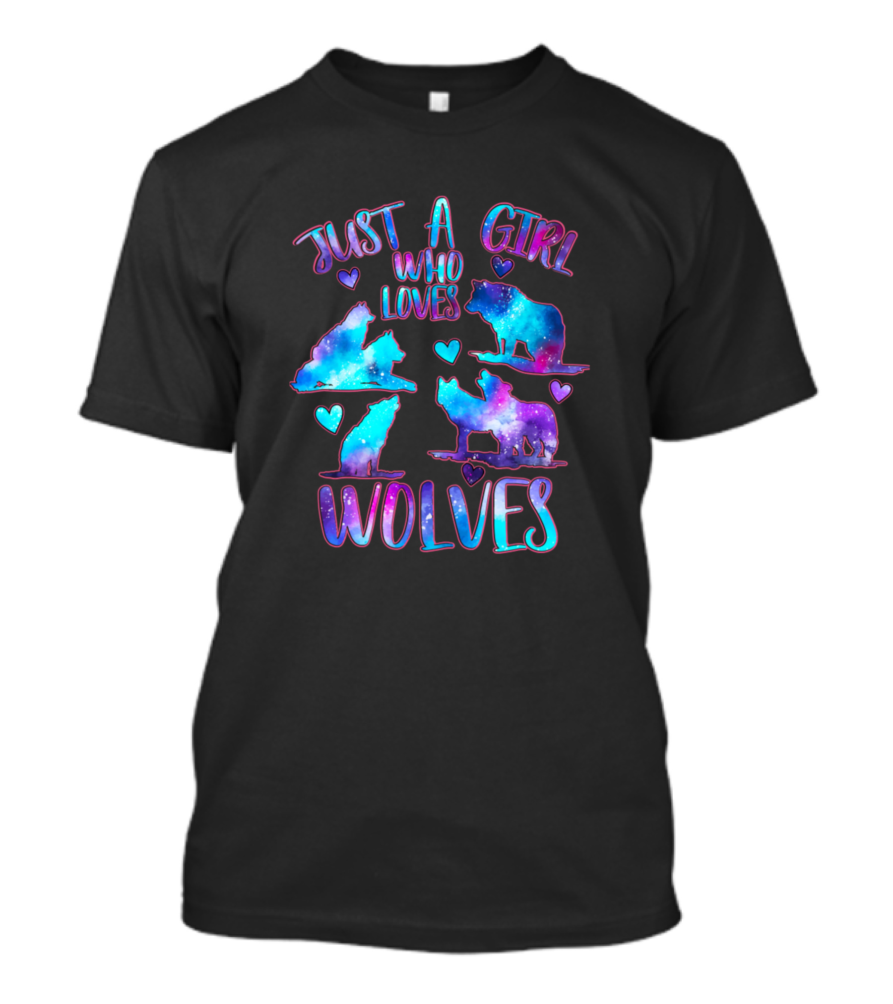 Just A Girl Who Loves Wolves Wild Life Fun T-Shirt