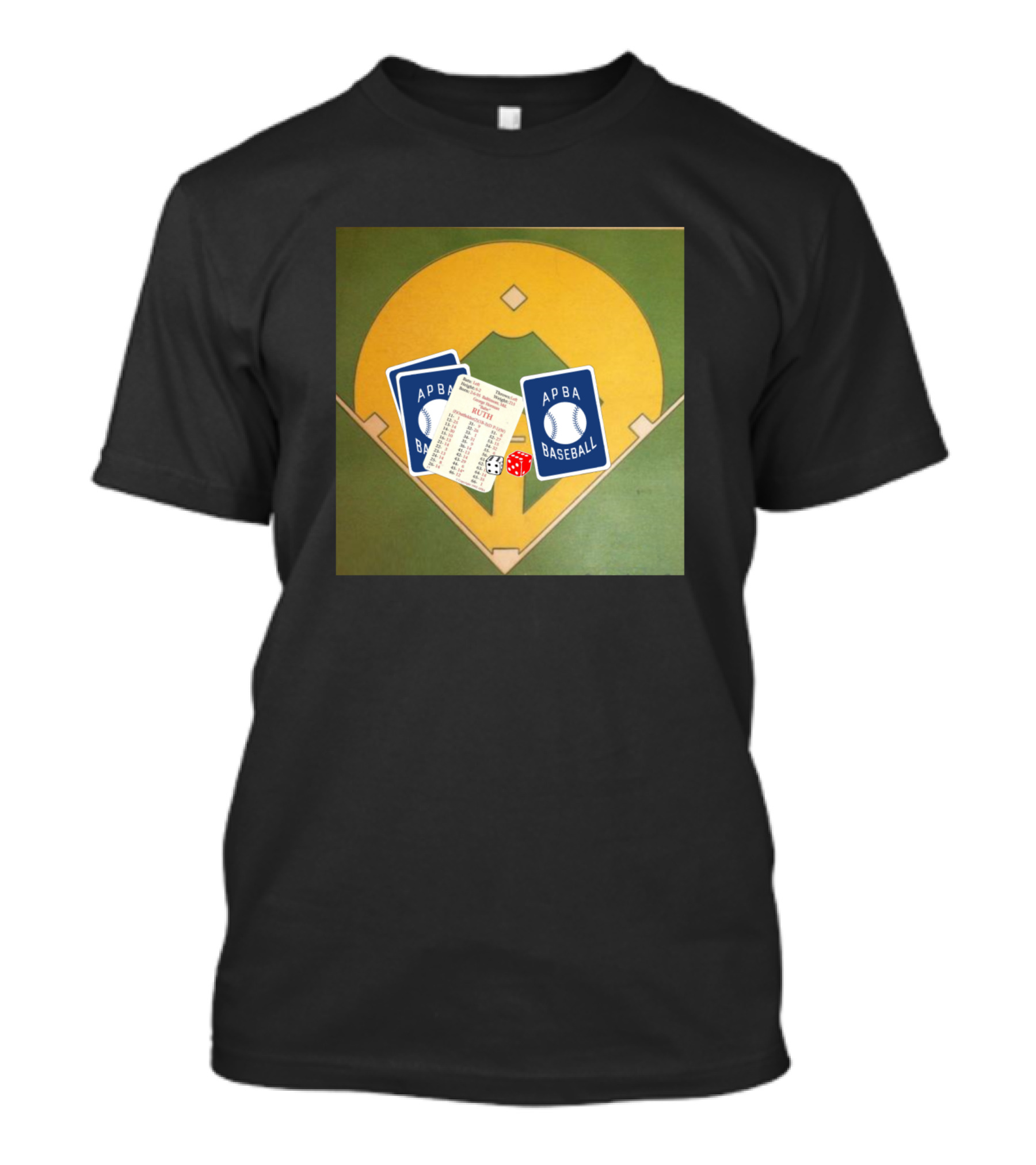 APBA Baseball Game Cards And Dice On Field T-Shirt