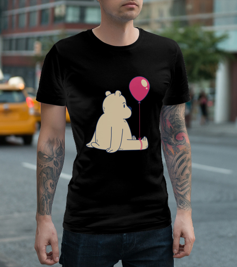 Bear Balloon Sitting Beside Pink Balloon T-Shirt