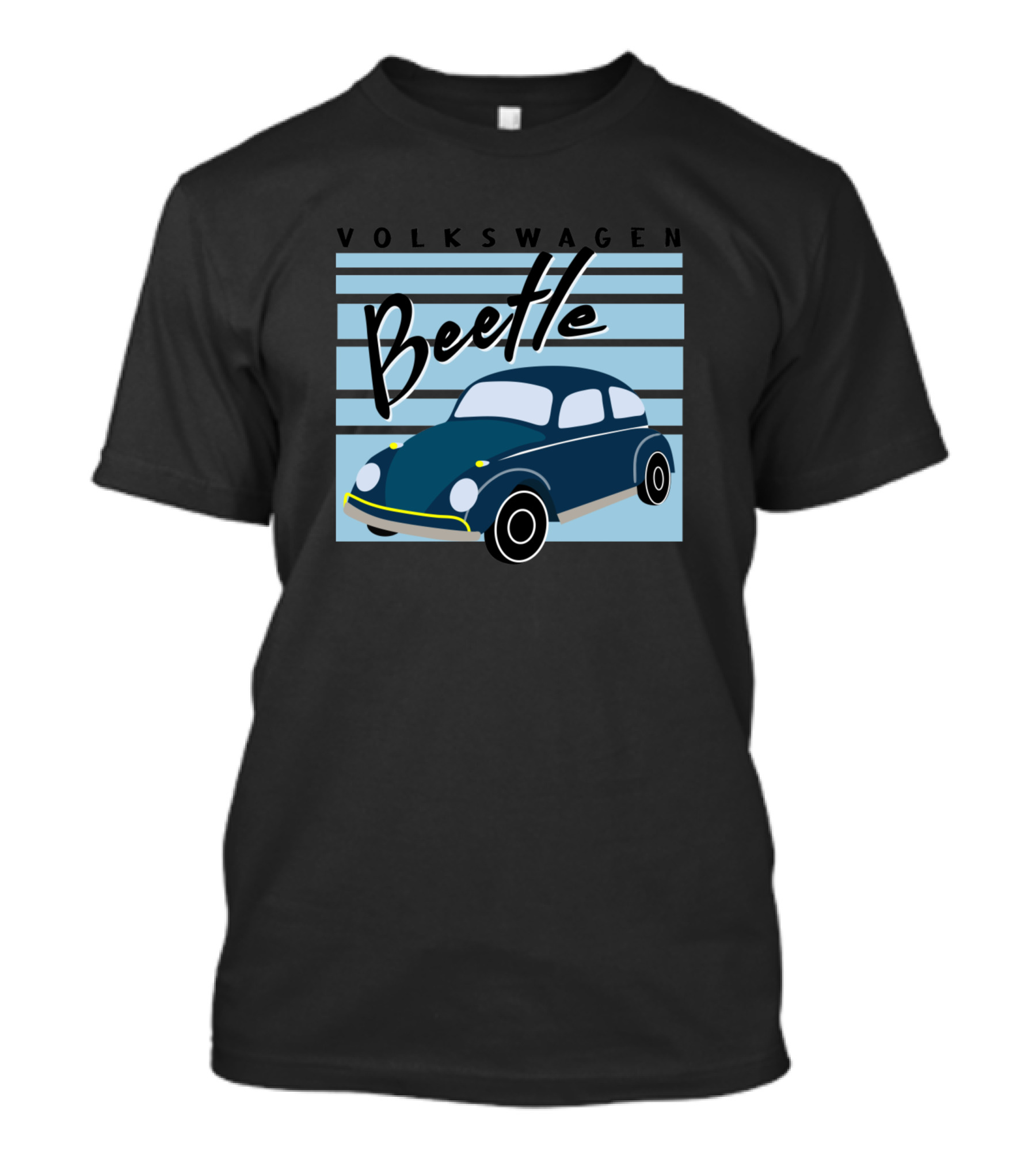 Volkswagen Beetle Blue Vintage Classic Car T-Shirt