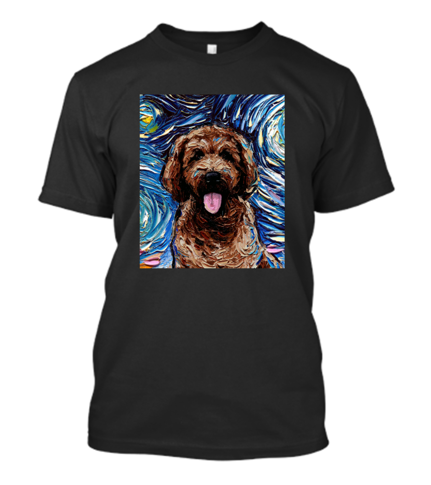 Starry Night Brown Goldendoodle T-Shirt