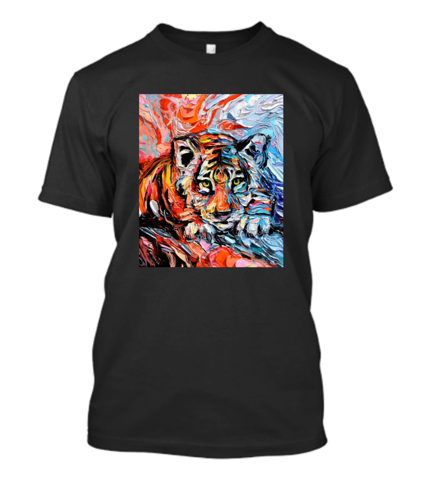 Call Of The Wild Vibrant Tiger In Abstract Colors T-Shirt