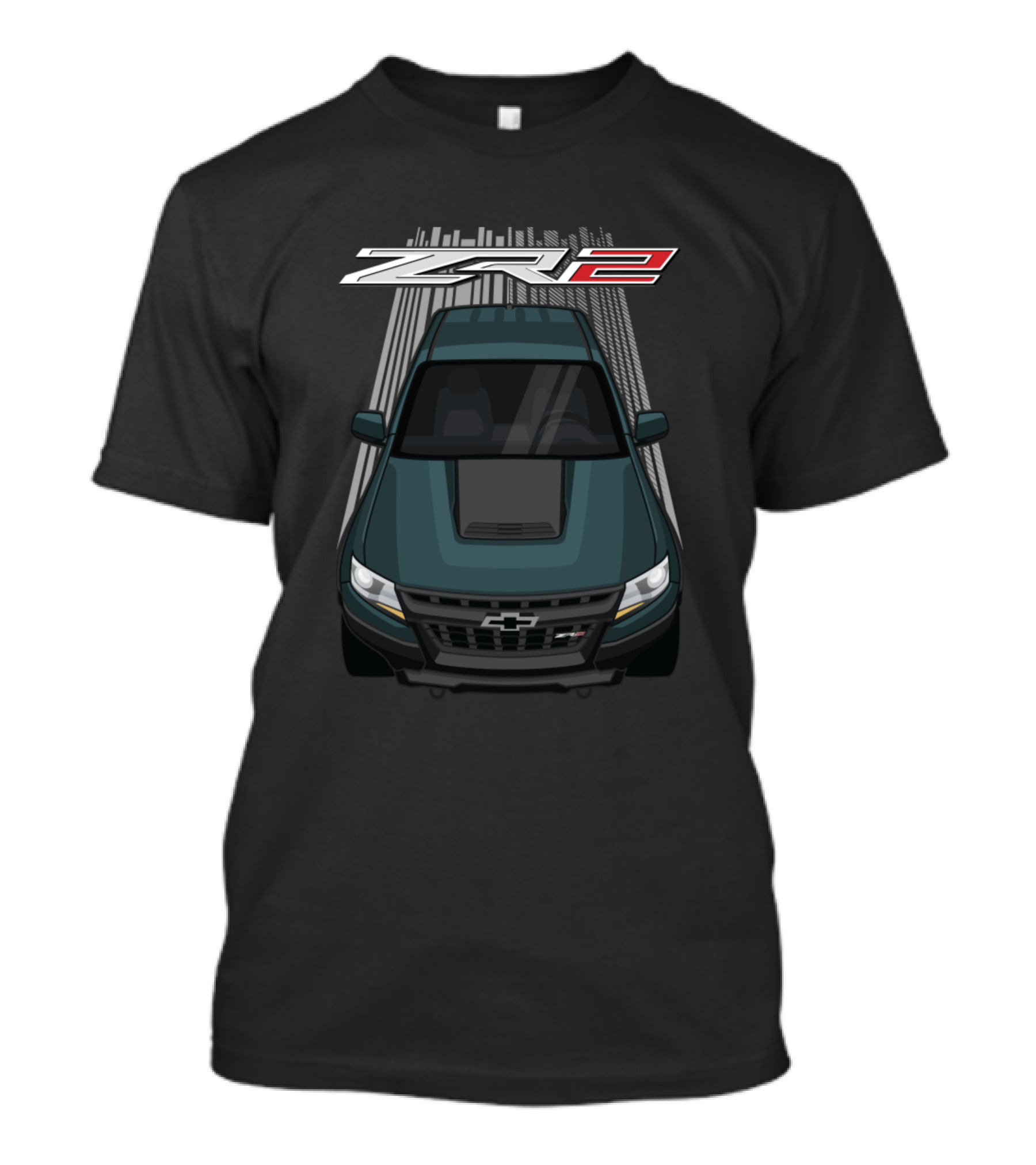 Chevrolet Colorado ZR2 Graphite Metallic Off-Road Truck Front View T-Shirt