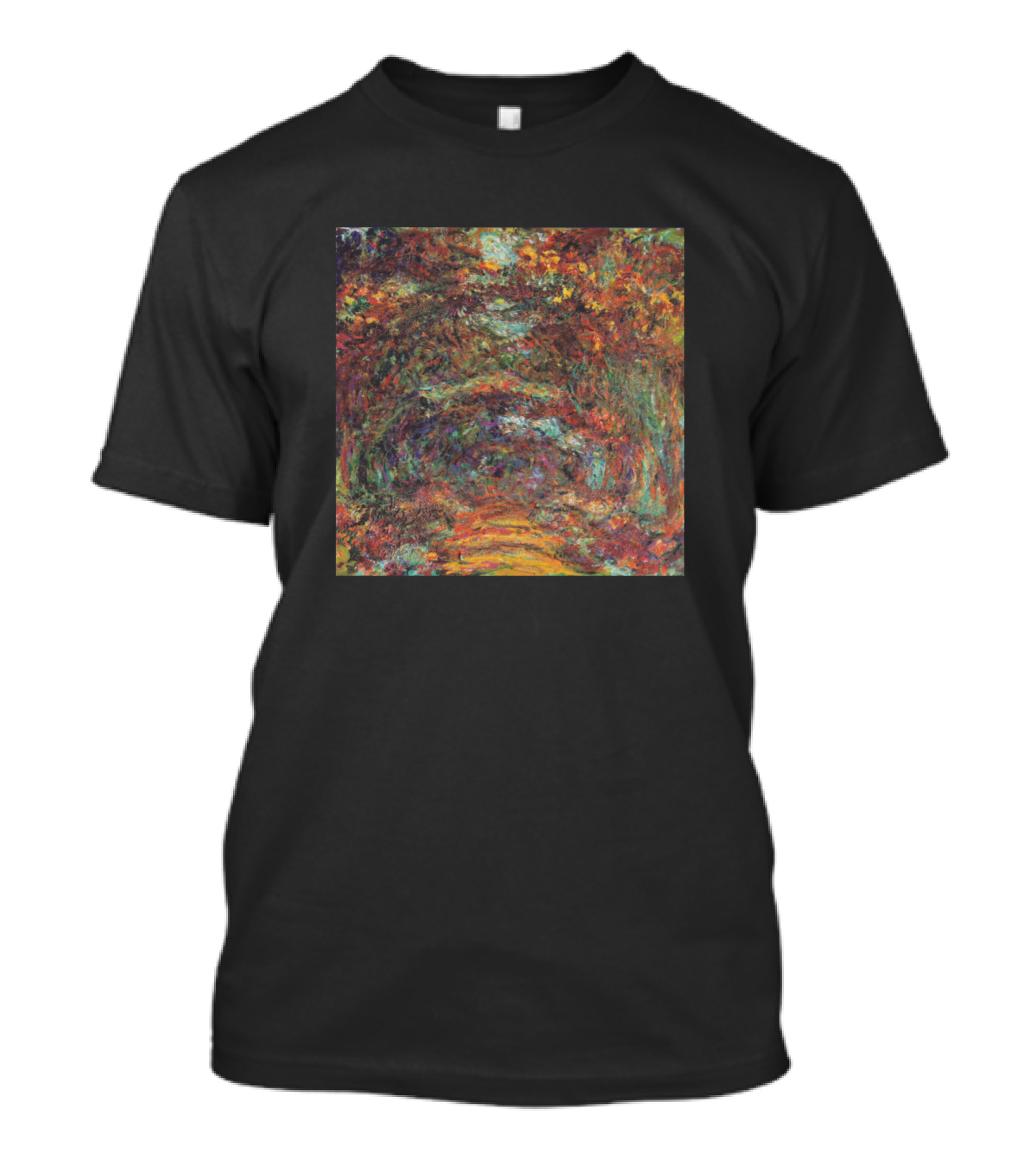 Claude Monet The Rose Walk Neck Gaiter Monet Neck T-Shirt