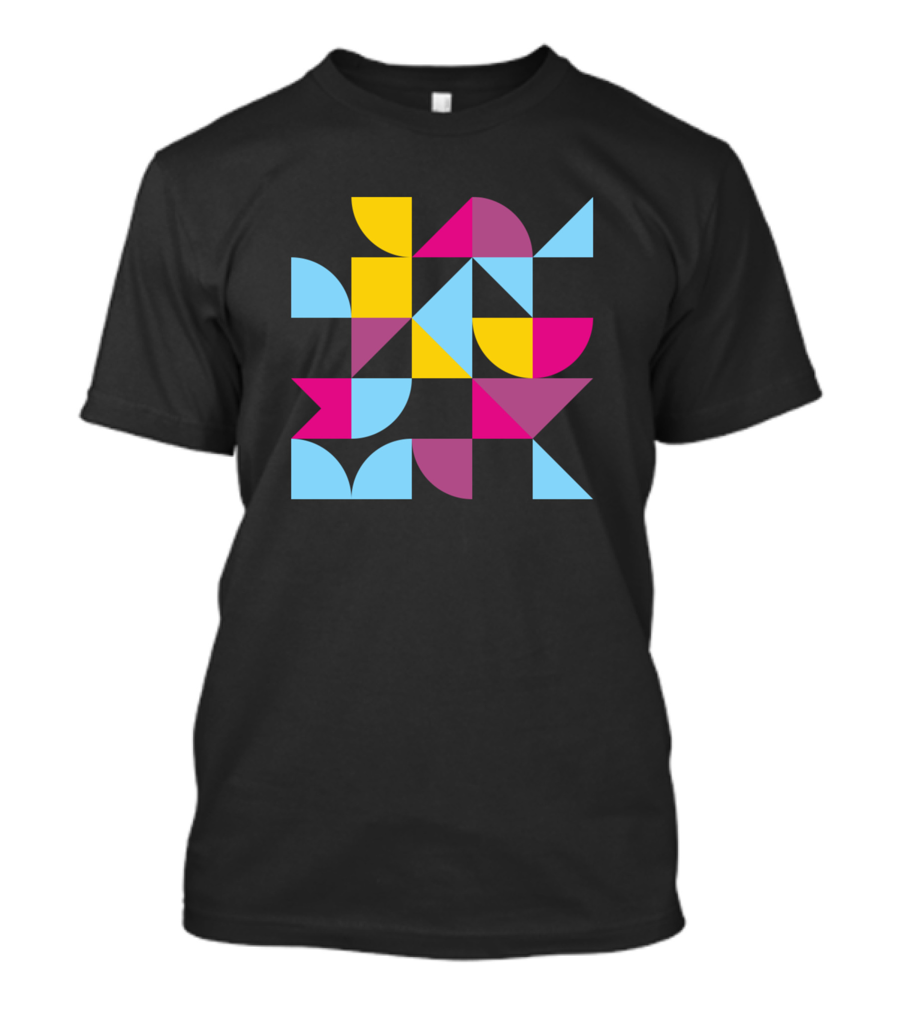 Colorful Geometry Triangles And Circles T-Shirt