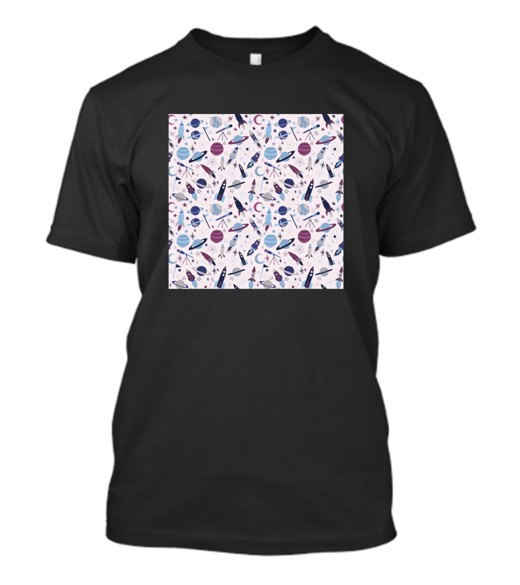 Outer Space Rocket Planets Cool Neck Gaiter T-Shirt