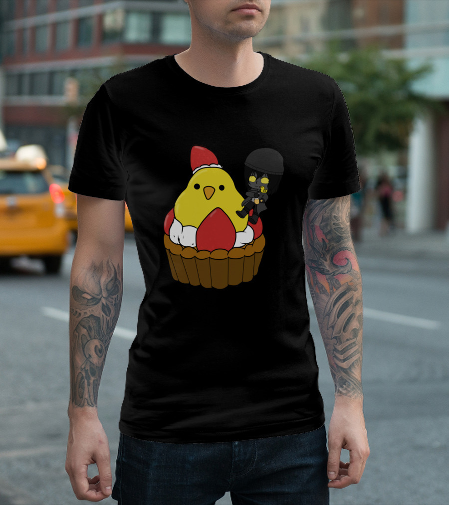 Creepypasta Food Chibi The Puppeteer Cute Chicken Cupcake T-Shirt