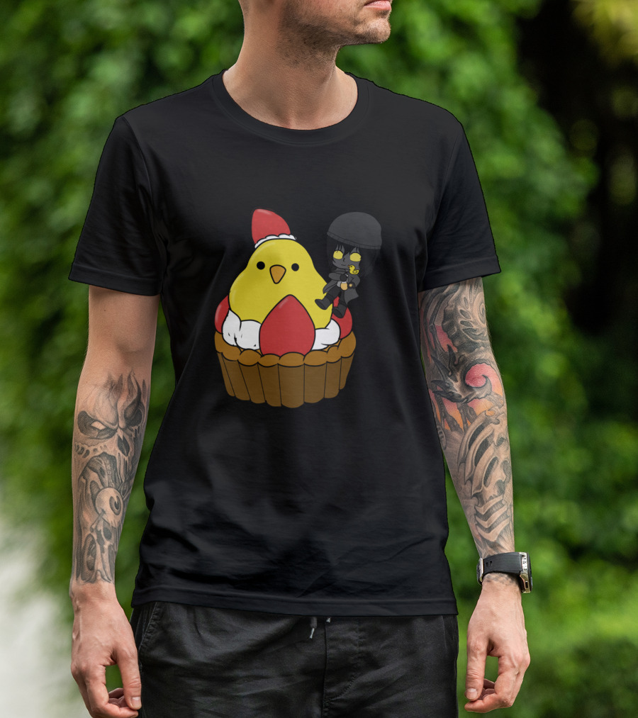 Creepypasta Food Chibi The Puppeteer Cute Chicken Cupcake T-Shirt