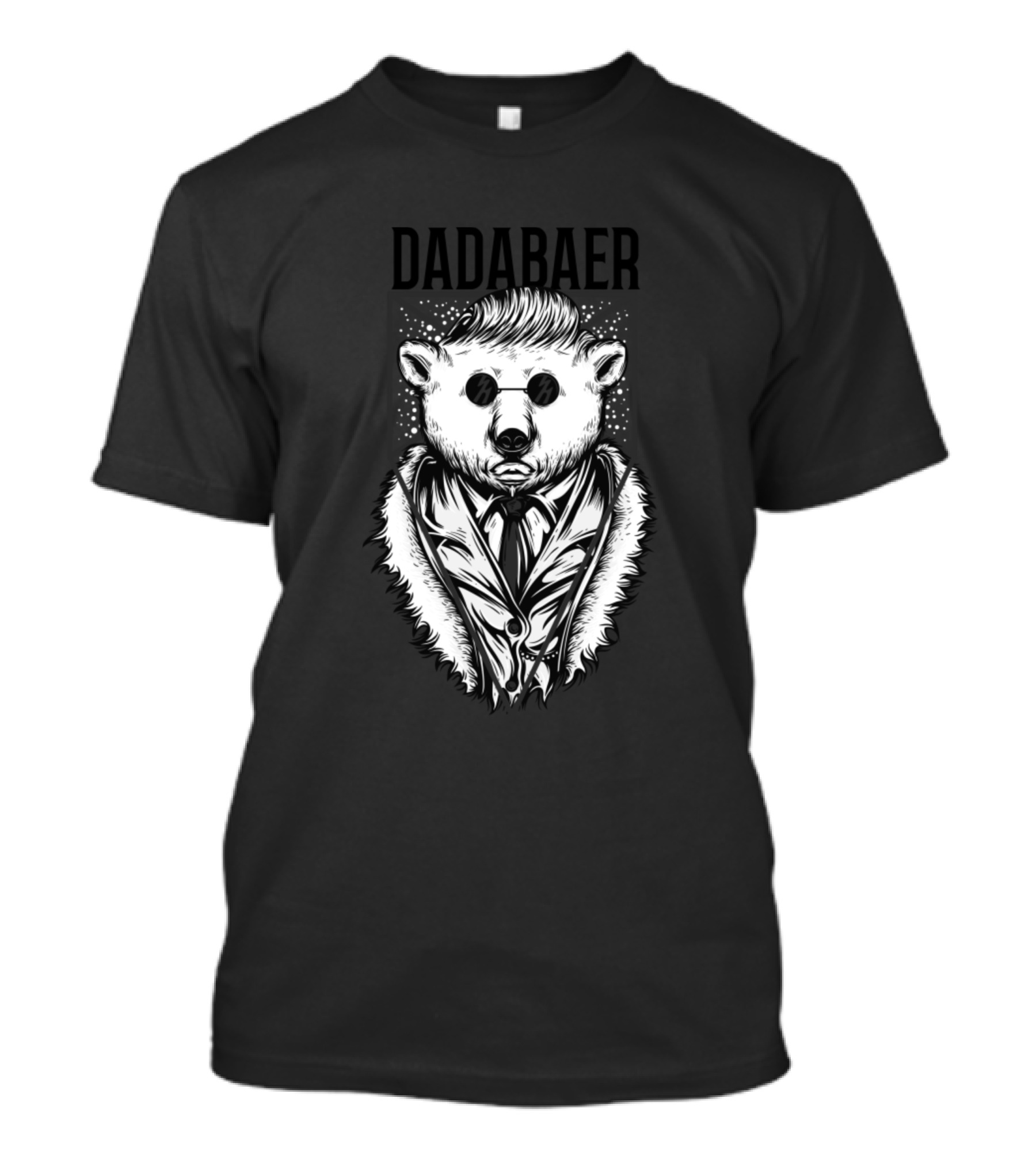DADABAER Awesome Dressed Bear In Suit Monochrome T-Shirt