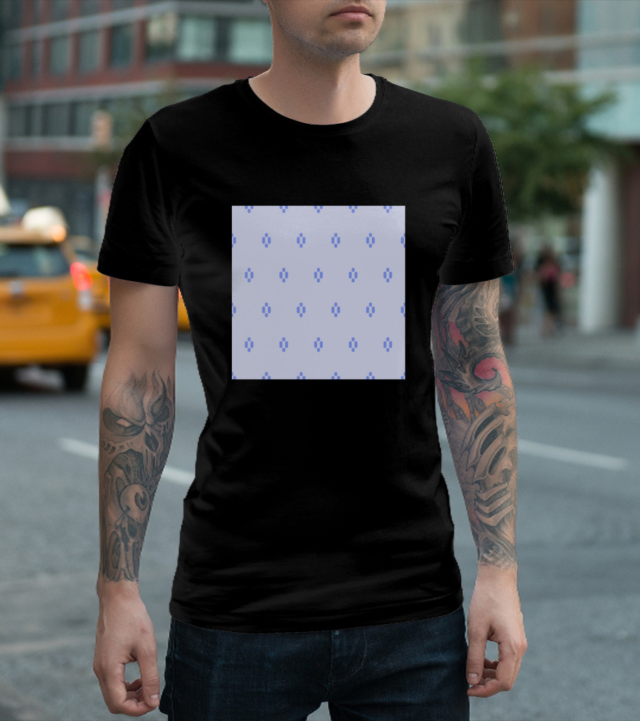 Dots Blue Pattern on Light Background T-Shirt