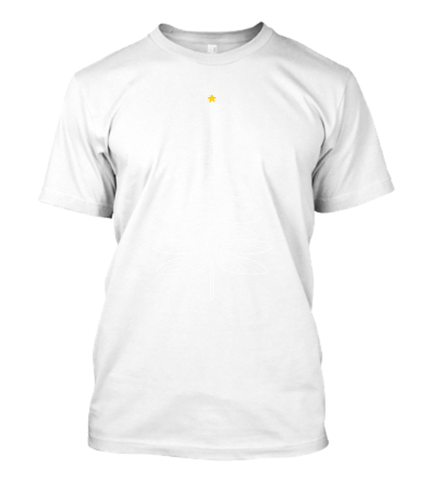 Dragonfly Christmas Tree With Star Topper T-Shirt