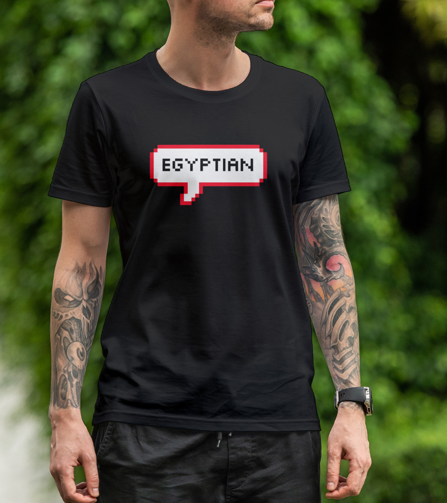Bubble Text Egyptian Pixel T-Shirt
