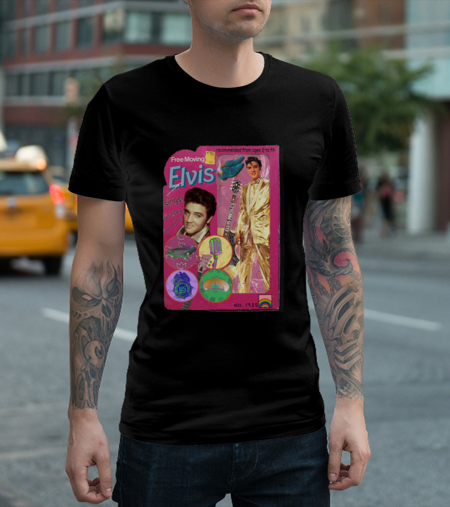 Free Moving Elvis Sings Dances Ages 0 To 99 No. 1935 T-Shirt