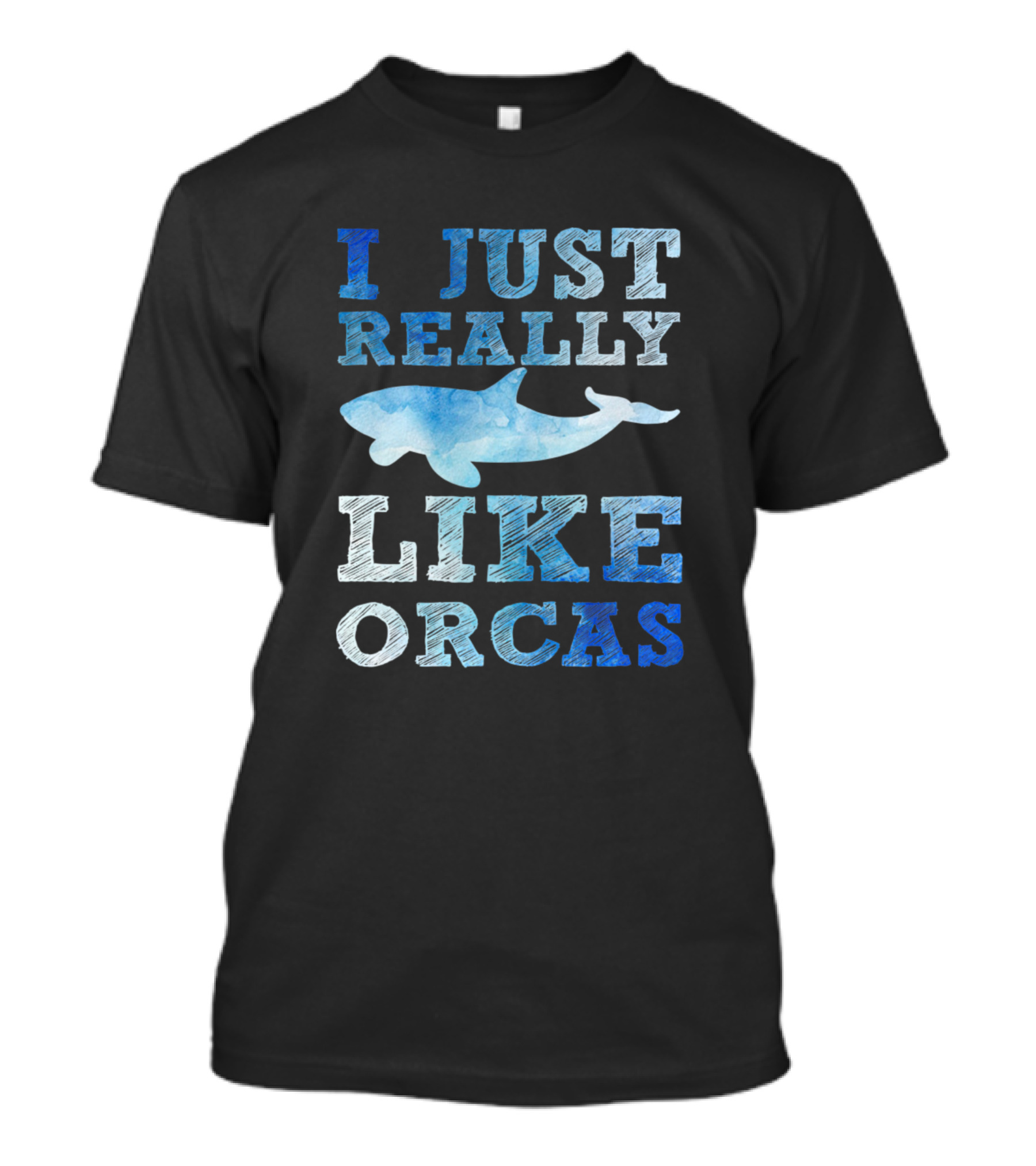 I Just Really Like Orcas Tie Dye Orca Lovers T-Shirt