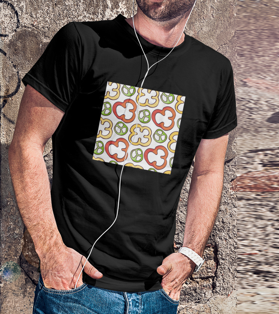 Gardening Neck Gaiter Bell Pepper Rings T-Shirt