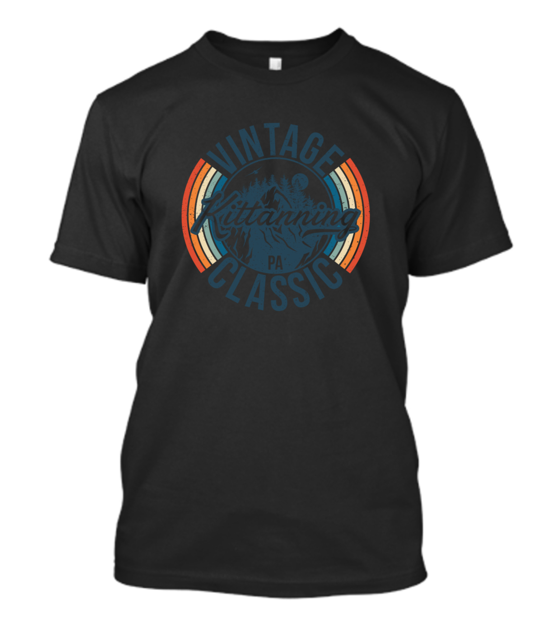Vintage Kittanning Pennsylvania Classic Retro Mountain Scene T-Shirt