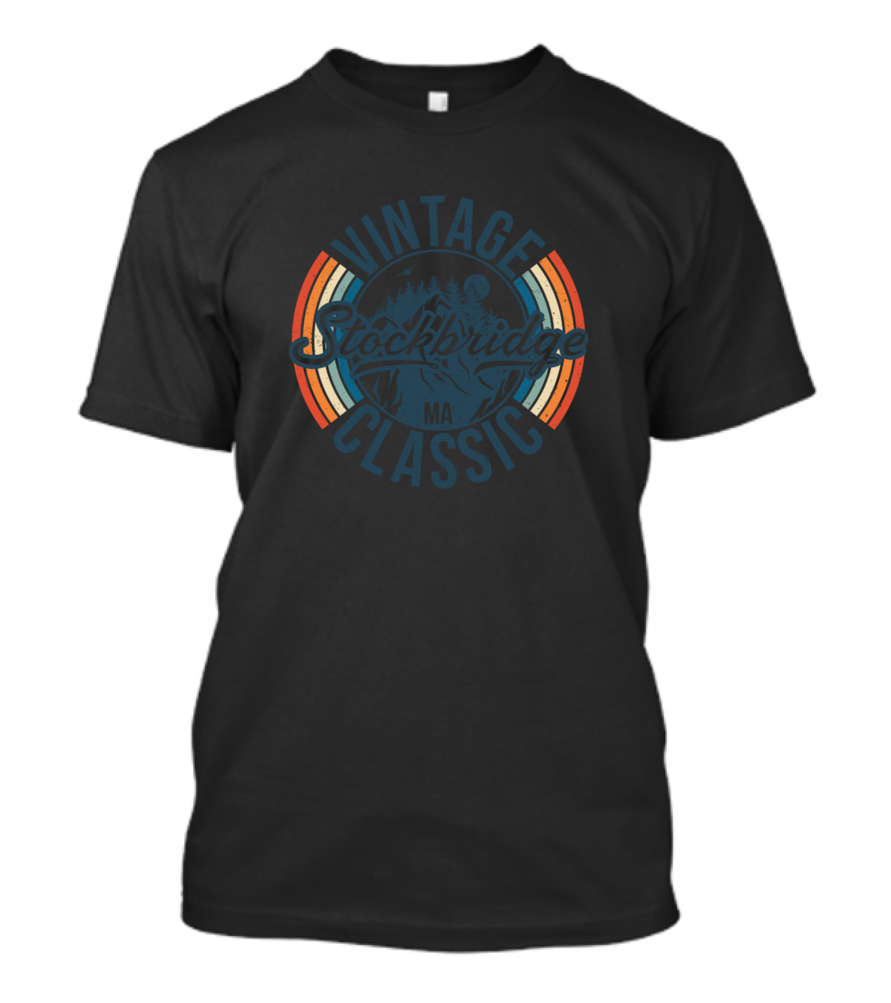 Vintage Classic Stockbridge Massachusetts Retro Scenic T-Shirt