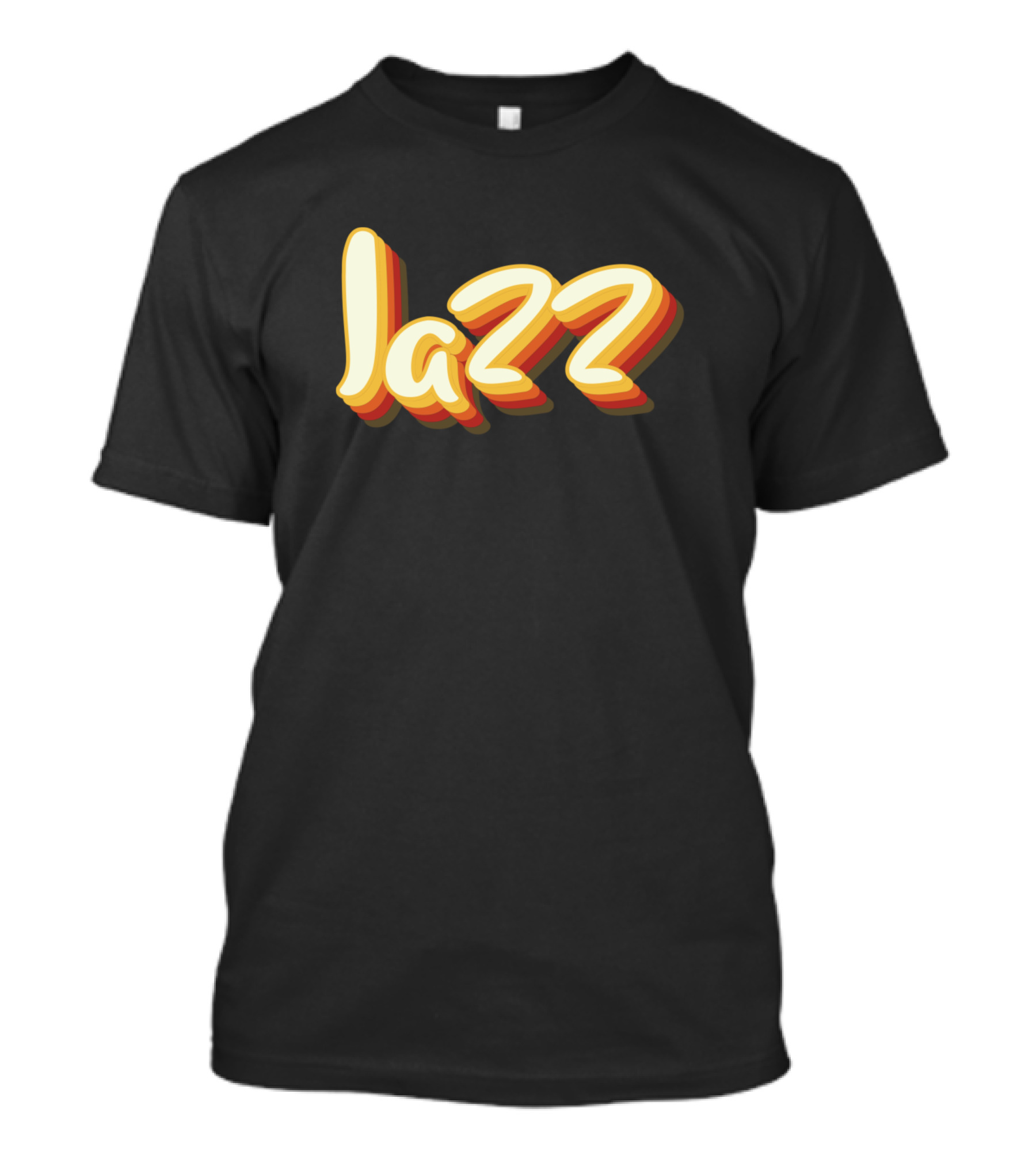 Jazz Retro 3D Text Yellow Red Gradient T-Shirt