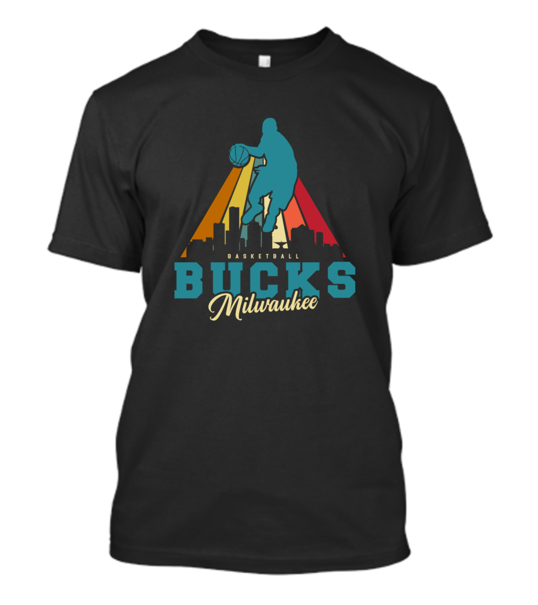 Milwaukee Bucks Basketball Skyline Player T-Shirt