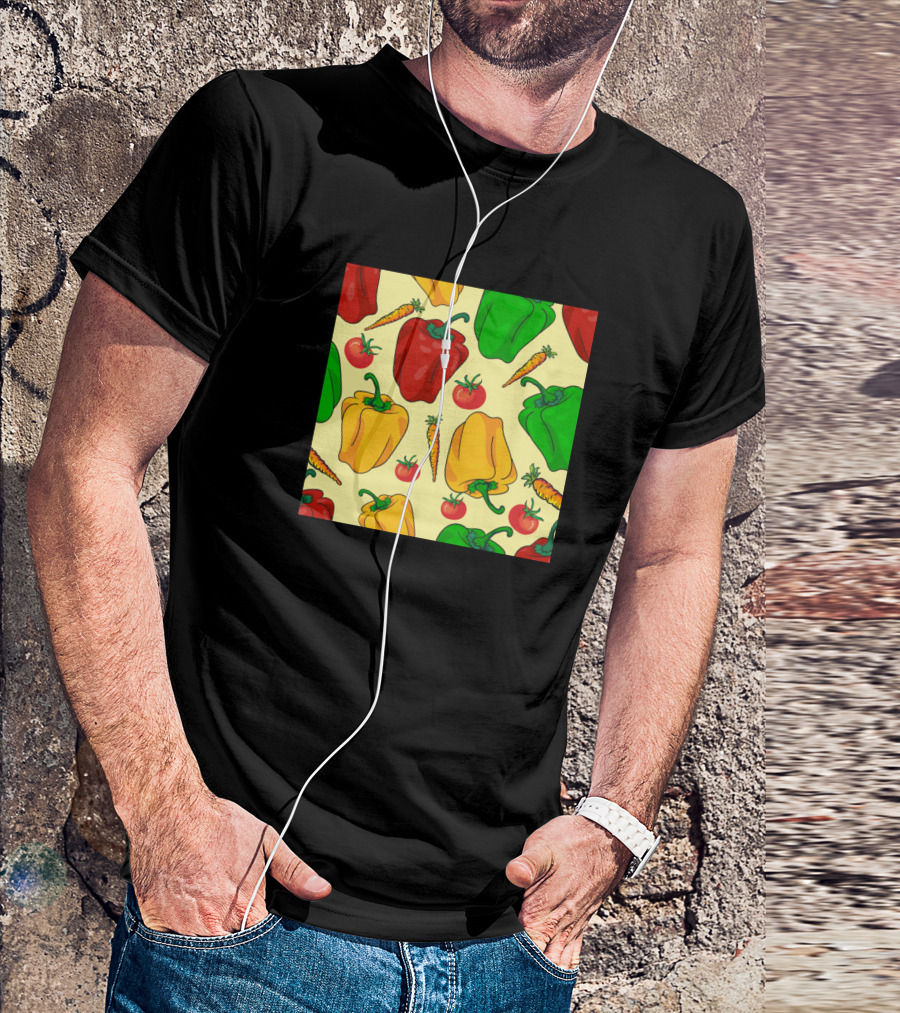 Vegetables Neck Gaiter Gardener Face Mask Bandana Pepper Tomato Carrot T-Shirt
