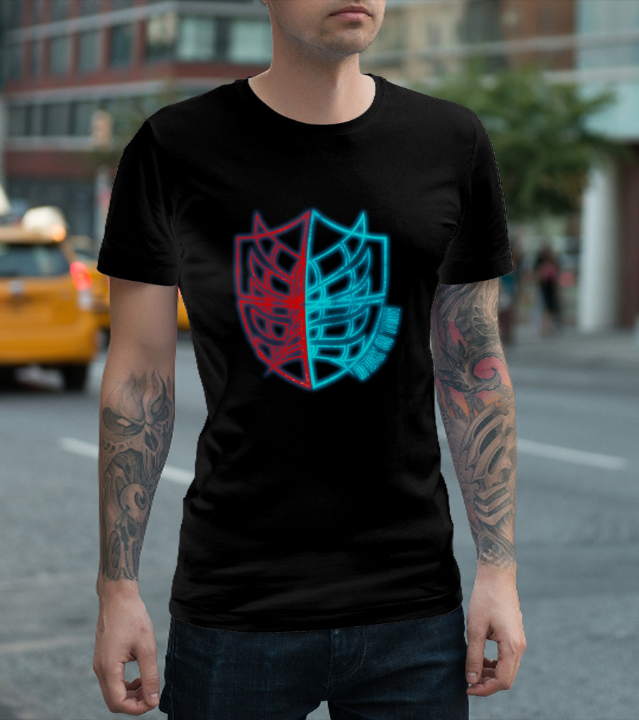 Neon Wings Of Freedom Dual Shield T-Shirt