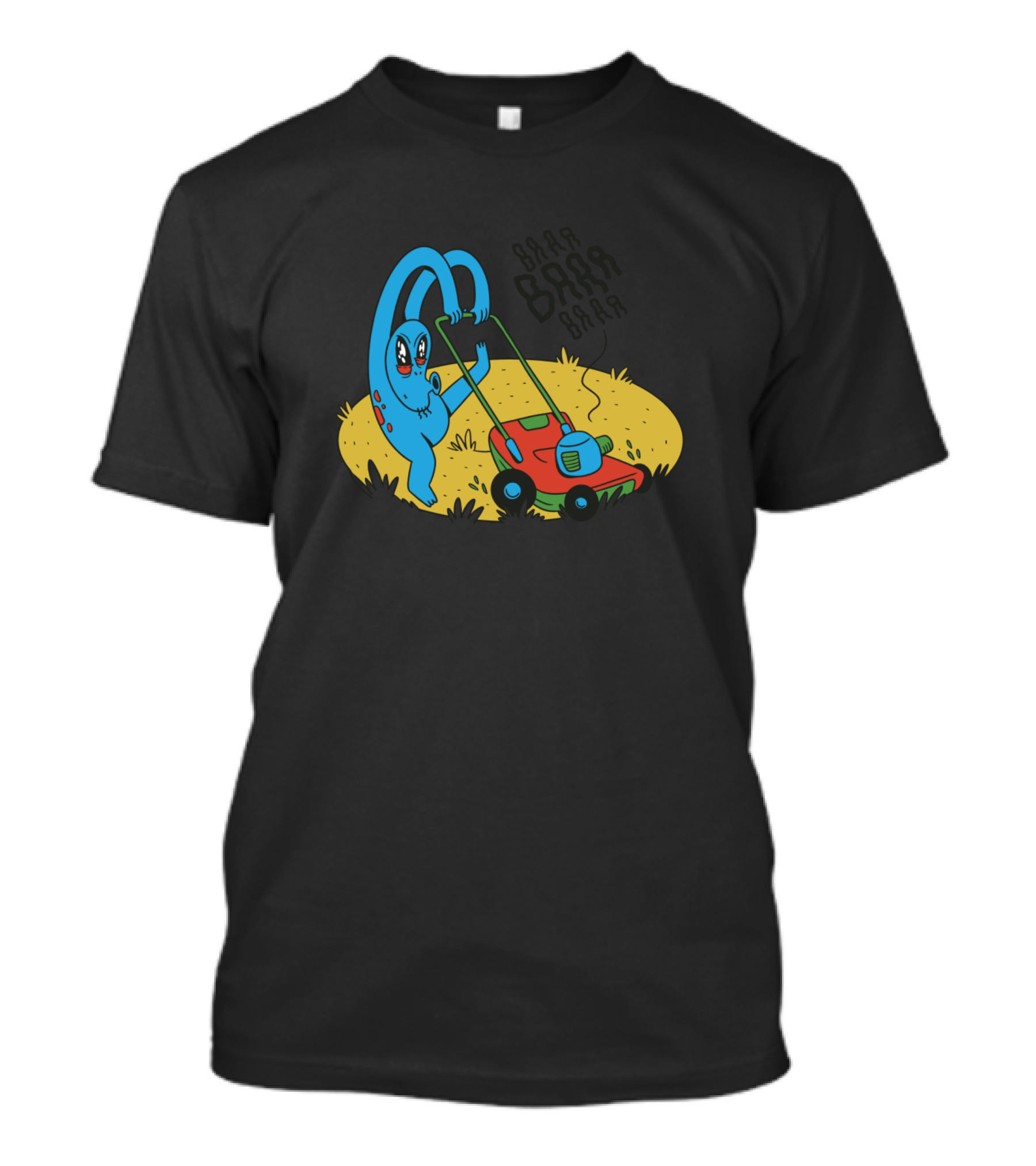 Alien Mowing Lawn Crop Circle Extraterrestrial Humor T-Shirt